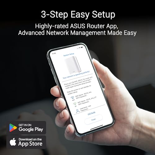 ASUS ZenWiFi BQ16 Pro: quad-band WiFi 7 mesh system, up to 4000 sq ft, dual 10G ports, strong security, ideal for large homes.