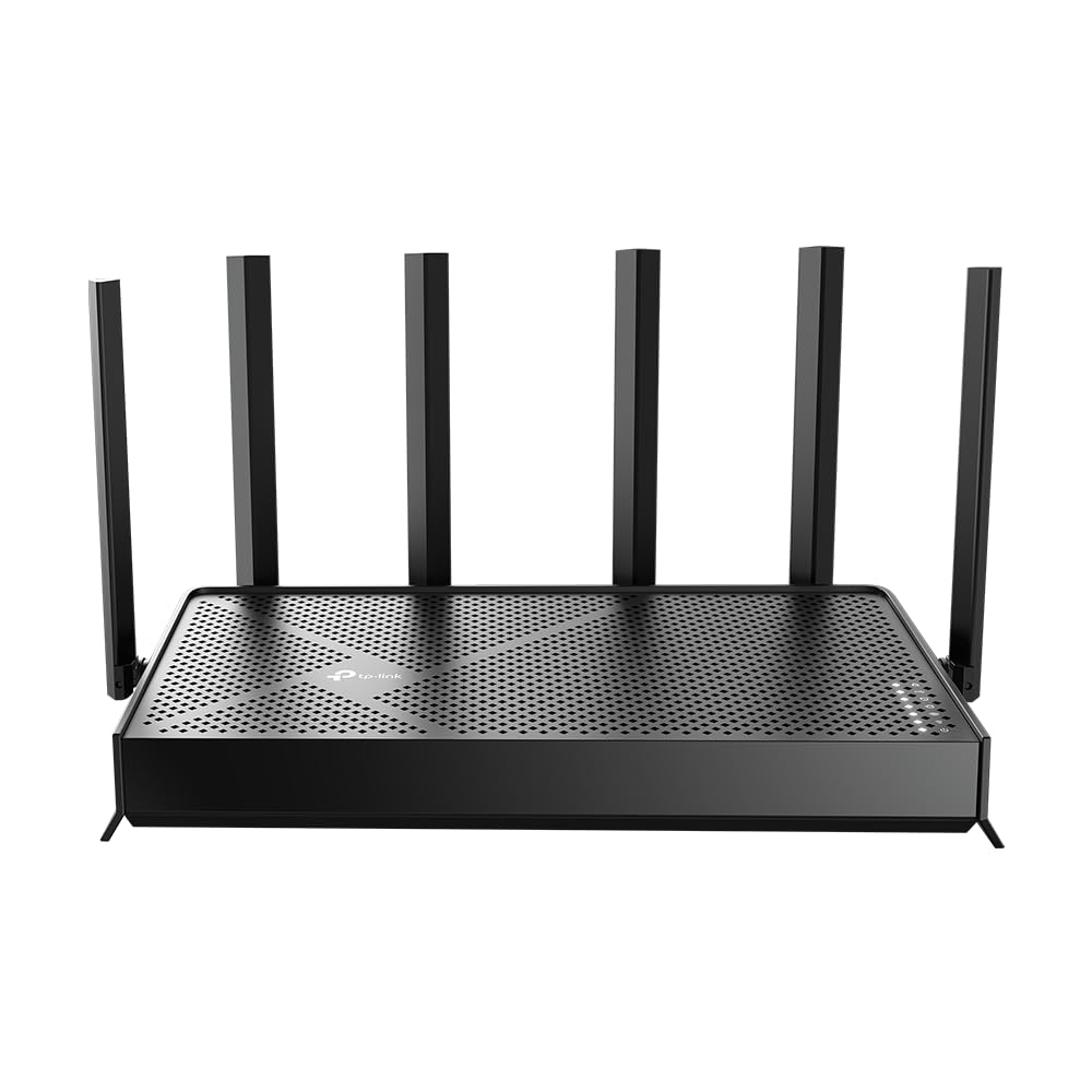 TP-Link Archer BE12000: WiFi 7 tri-band router, 10G connectivity, 6GHz support, smart assistant compatible, high-speed performance.