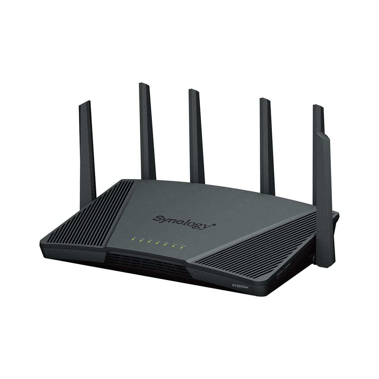 Synology RT6600ax: tri-band WiFi 6 router, 2.5GbE port, VLAN, parental controls, VPN, advanced security and network control.