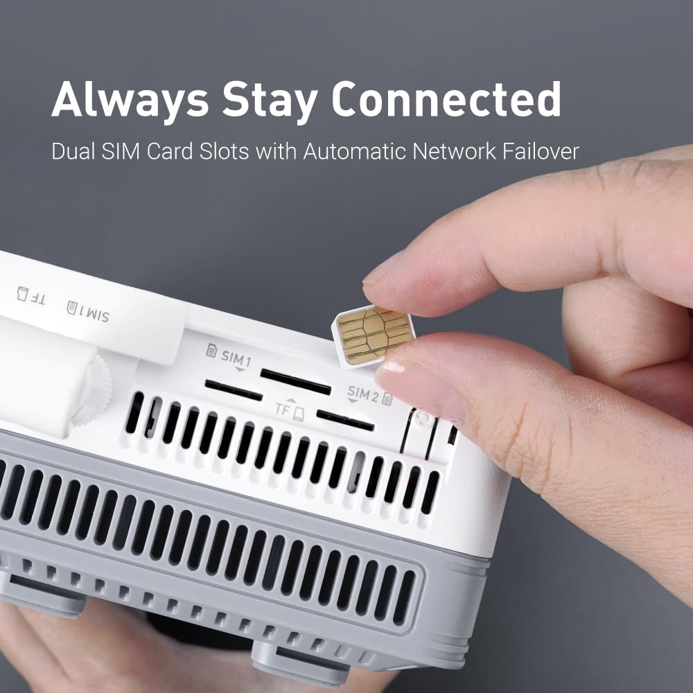 GL.iNet GL-XE3000: 5G WiFi 6 router with dual SIM, built-in battery, VPN, OpenWrt, secure and portable for business or travel.