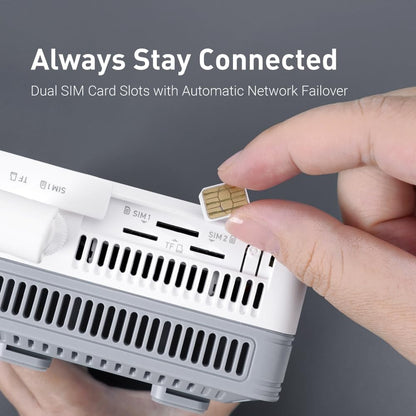 GL.iNet GL-XE3000: 5G WiFi 6 router with dual SIM, built-in battery, VPN, OpenWrt, secure and portable for business or travel.