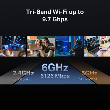 TP-Link Archer BE550 Pro: WiFi 7 router, 10G + multi-gig ports, 6GHz band, mesh support, VPN, strong and modern performance.